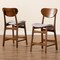 Baxton Studio Katya Mid-Century Modern Grey Fabric and Walnut Brown Finished Wood 2-Piece Counter Stool Set 183-11638-Zoro - alternate 6